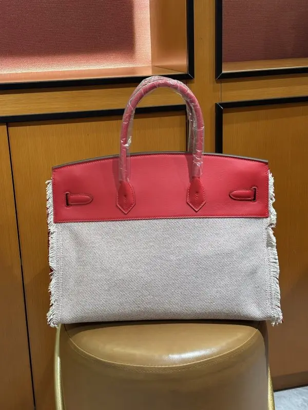 Hermes Сумка Birkin 35 в шкірі Swift і канваса — Фото 4