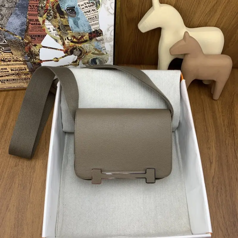 Hermes A bag Hermès Geta 20 cm of goat skin — Photo 1