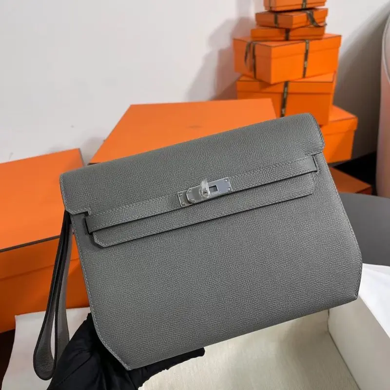 Hermes — Сумка мужская Kelly Depeches 25 см в коже Epsom