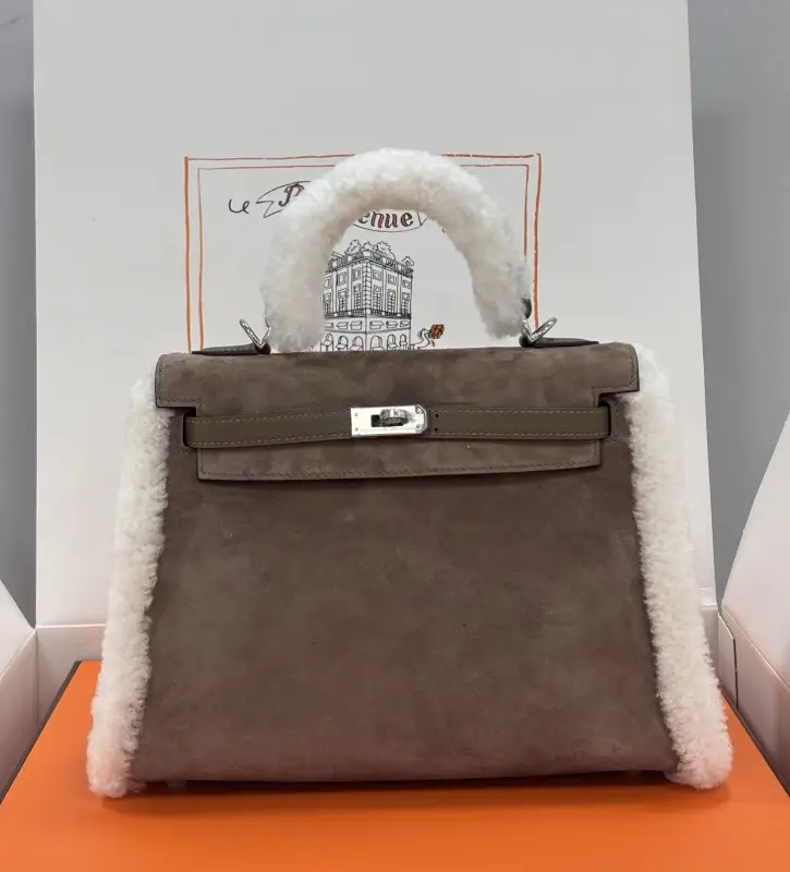 Hermes — Сумка Teddy Kelly 25 см в замші