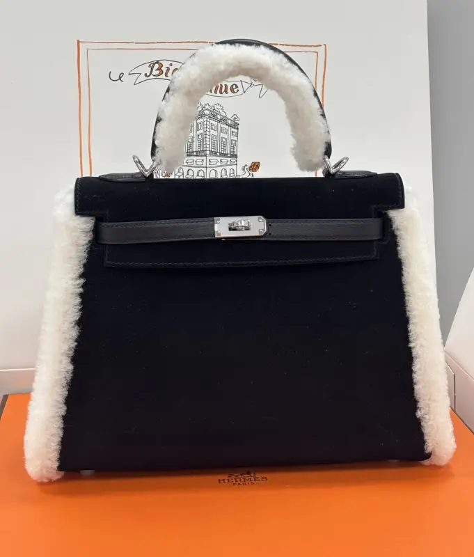 Hermes — Сумка Teddy Kelly 25 см в замші