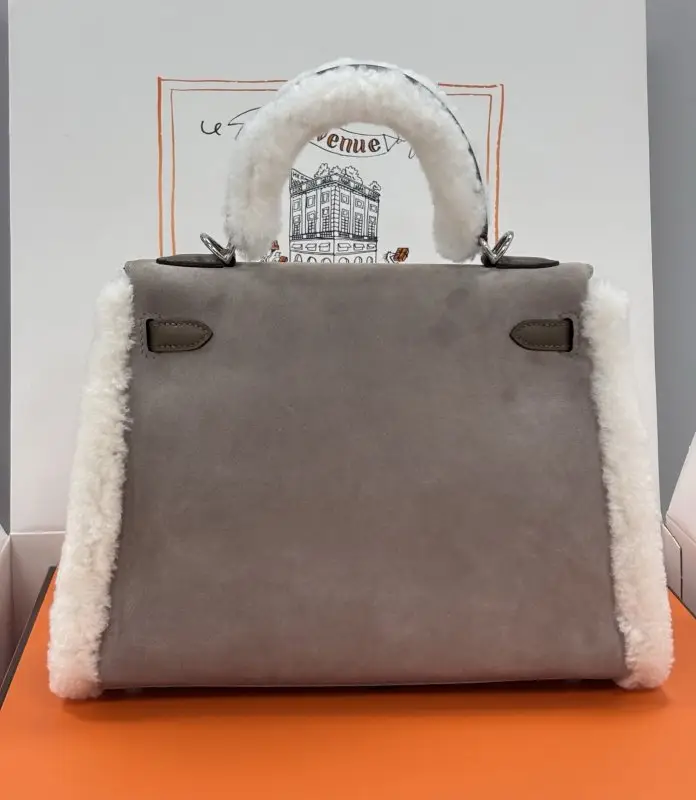 Hermes Сумка Teddy Kelly 25 см в замші — Фото 3