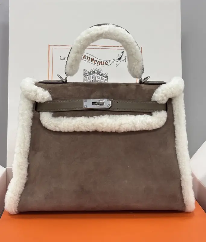Hermes A bag Teddy Kelly 28 cm at suede — Photo 1