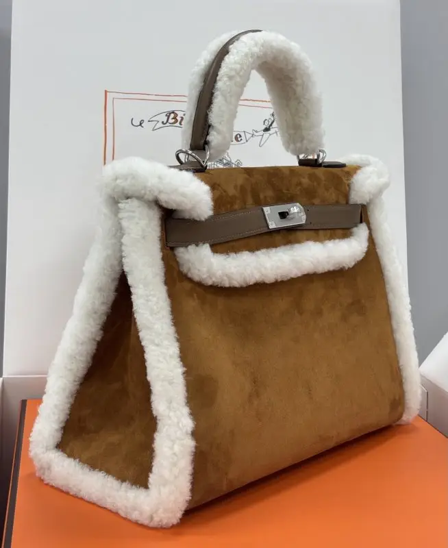 Hermes Сумка Teddy Kelly 28 см в замші — Фото 3