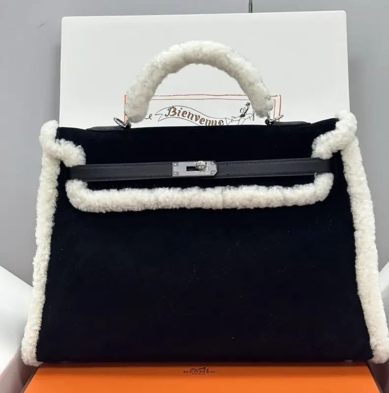 Hermes — Сумка Teddy Kelly 35 см в замші