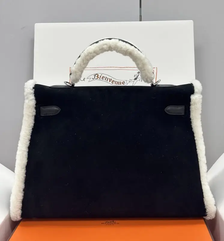 Hermes Сумка Teddy Kelly 35 см в замші — Фото 2