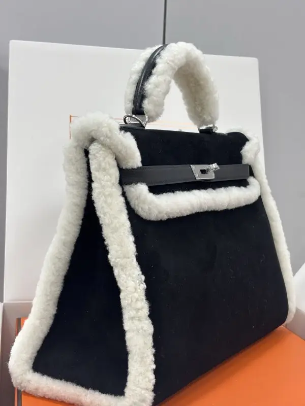 Hermes Сумка Teddy Kelly 35 см в замші — Фото 3