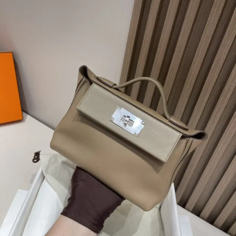 Hermes — Сумка жіноча 24/24 - 21 см в шкірі Evercolor і Swift