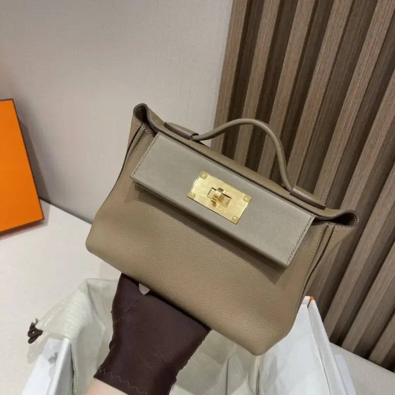 Hermes — Сумка жіноча 24/24 - 21 см в шкірі Evercolor і Swift