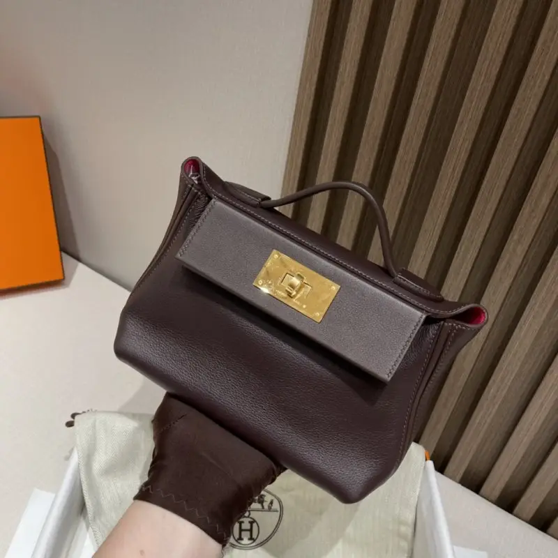 Hermes — Сумка жіноча 24/24 - 21 см в шкірі Evercolor і Swift