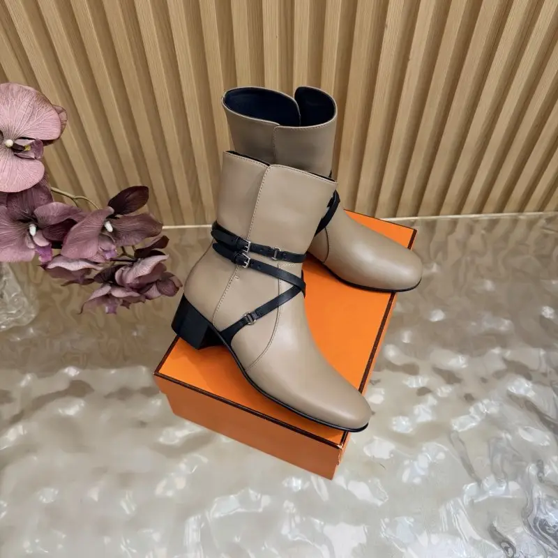 Hermes Ботильйони на масивному підборах — Фото 3