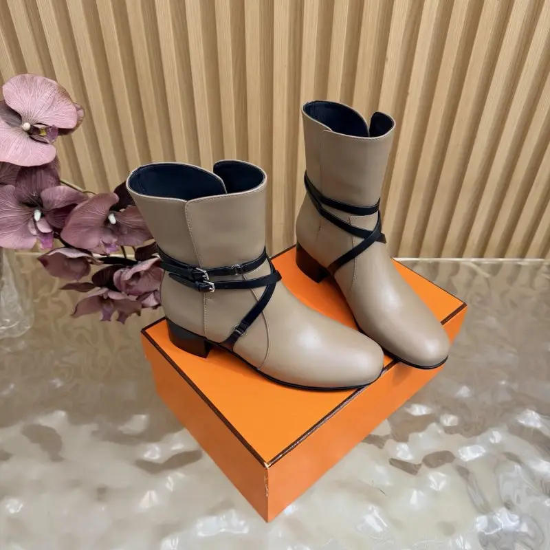 Hermes Ботильйони на масивному підборах — Фото 4