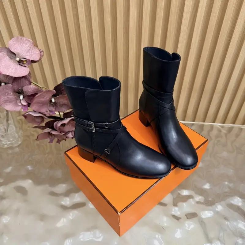Hermes Ботильйони на масивному підборах — Фото 4