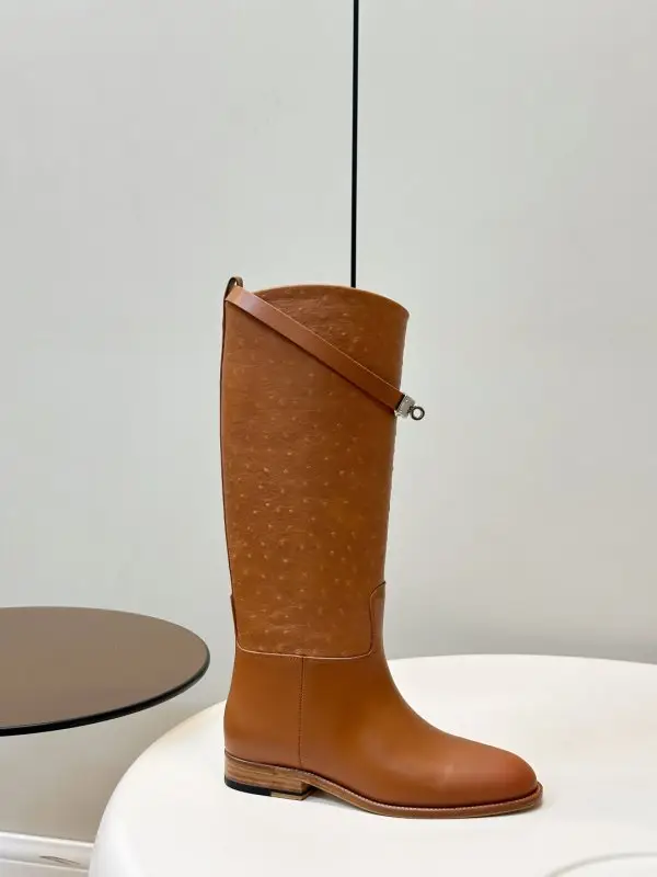 Сапоги женские Kelly Jumping Buckle Riding Boots страусиная кожа