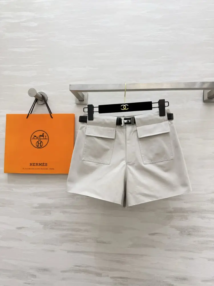Hermes — Карго-шорти з високою талією і ремінцем