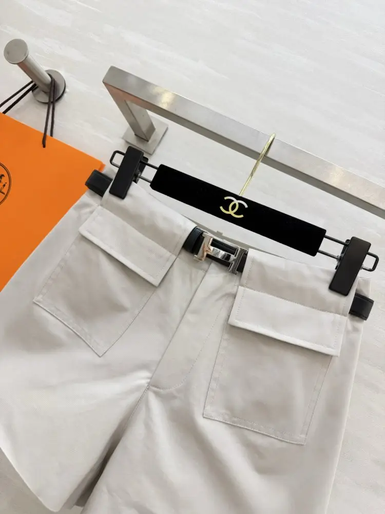Hermes Карго-шорты с высокой талией и ремешком — Фото 3