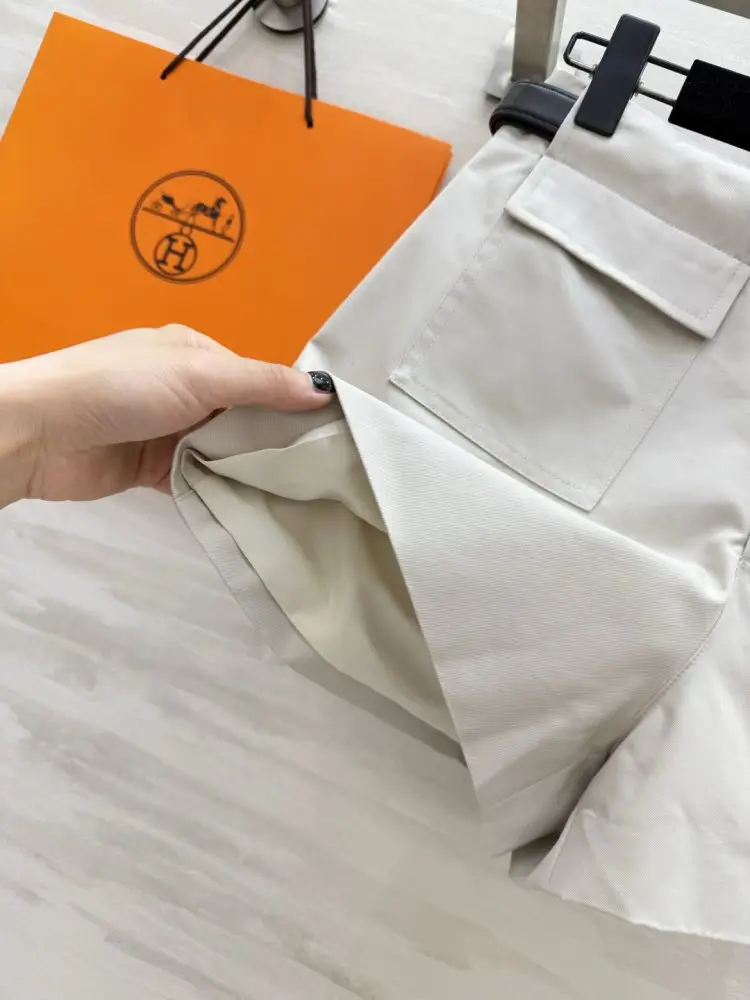 Hermes Карго-шорты с высокой талией и ремешком — Фото 4