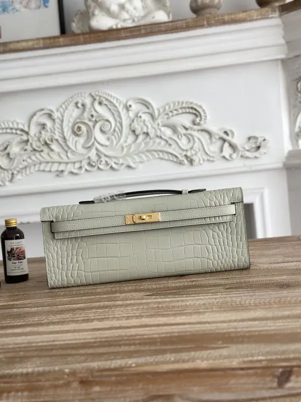Hermes — Evening handbag Kelly 31 at skin crocodile