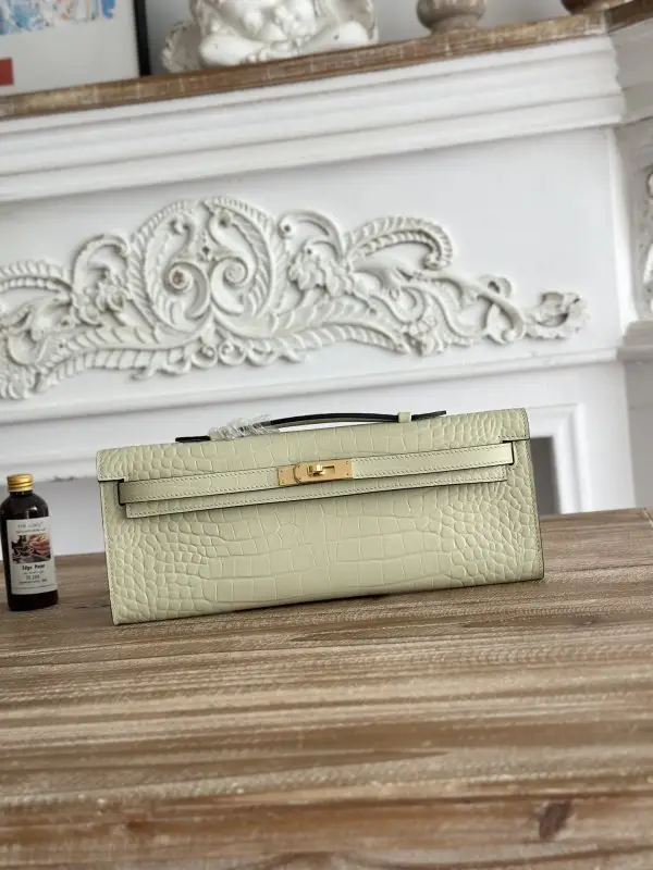 Hermes — Вечірня сумочка Kelly 31 в шкірі крокодила