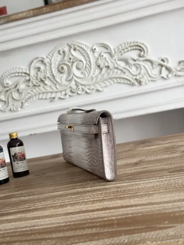 Hermes Вечерняя сумочка Kelly 31 в коже крокодила — Фото 2