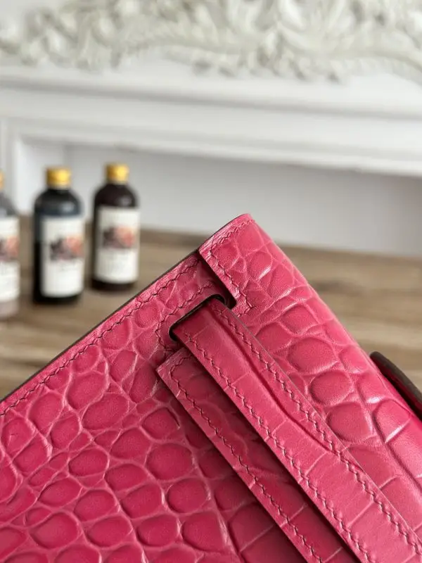 Hermes Вечерняя сумочка Kelly 31 в коже крокодила — Фото 4