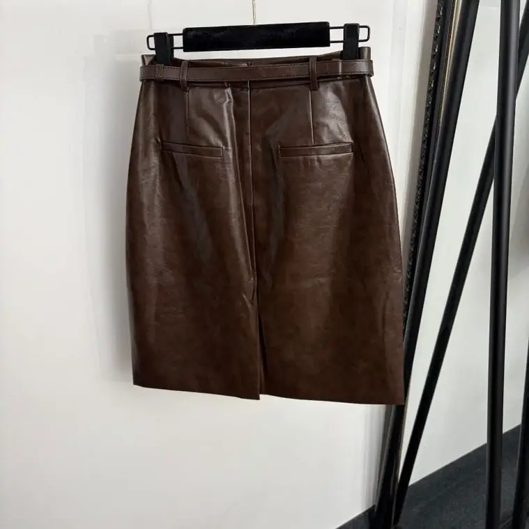 Hermes Кожаная юбка-боди — Фото 5
