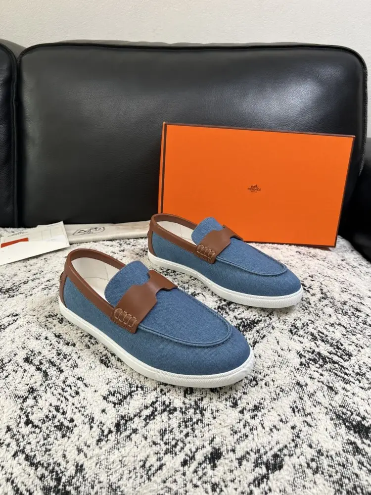 Hermes — Лоферы denim men's