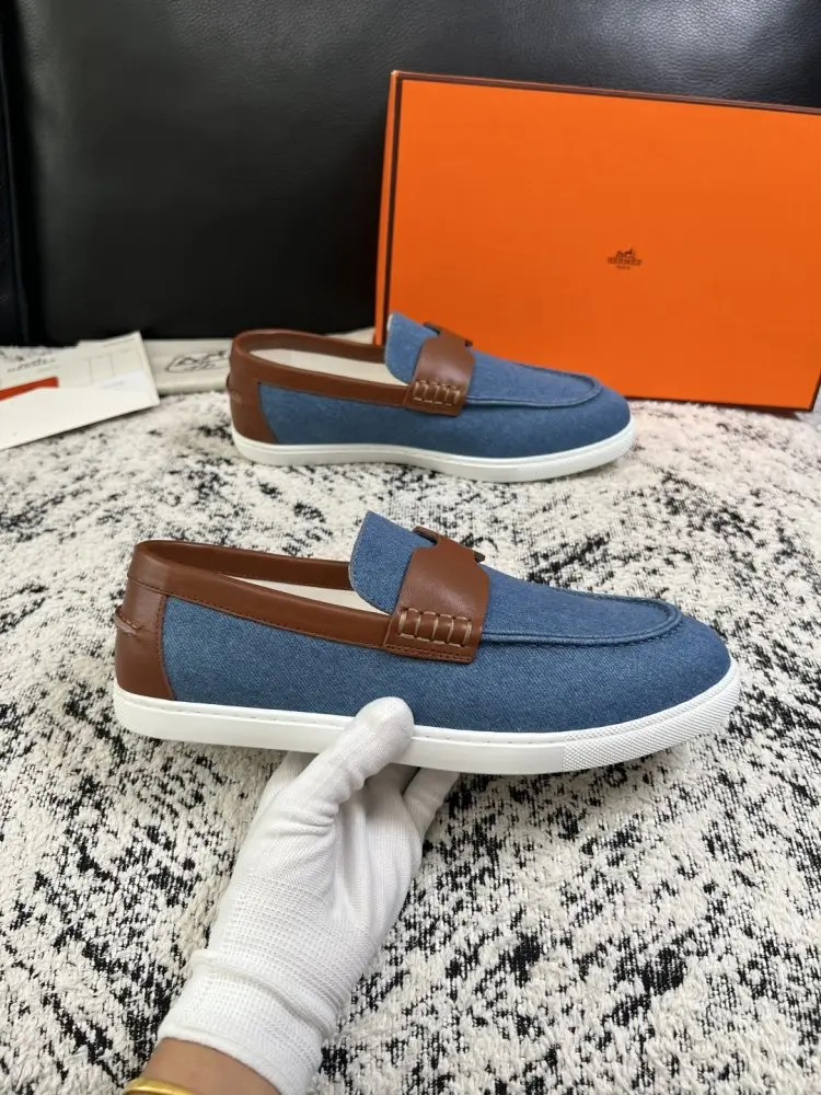 Hermes Лоферы джинсові чоловічі — Фото 4