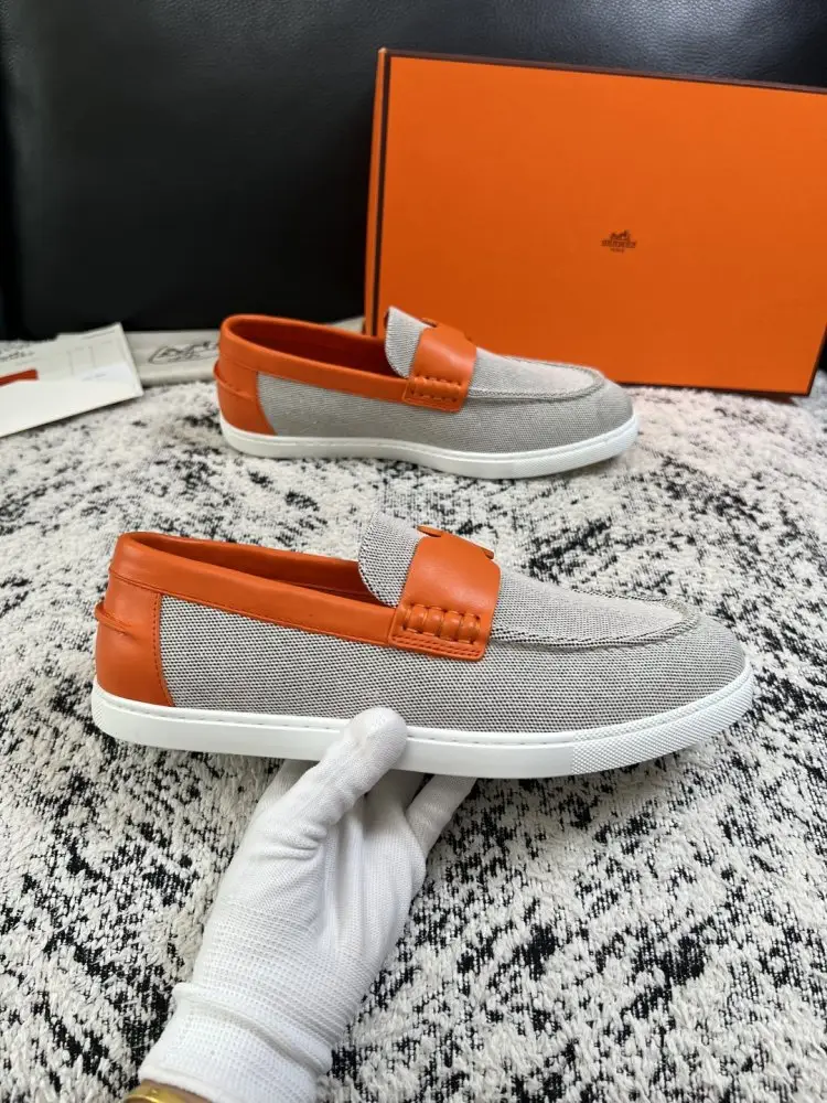 Hermes Лоферы джинсовые мужские — Фото 4