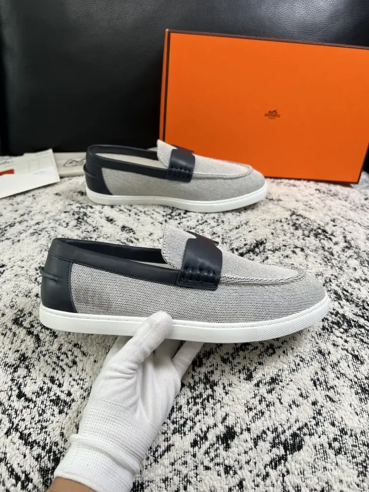 Hermes Лоферы denim men's — Photo 4