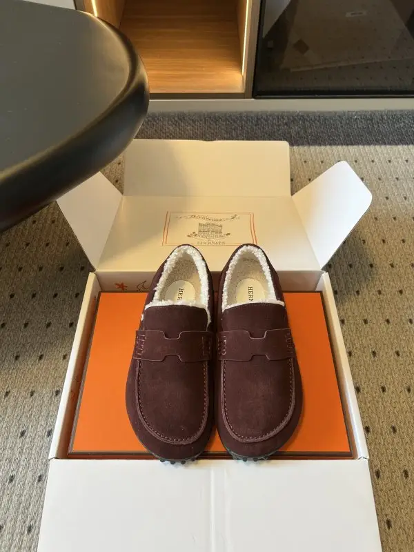 Hermes — Лоферы Early Autumn на хутрі