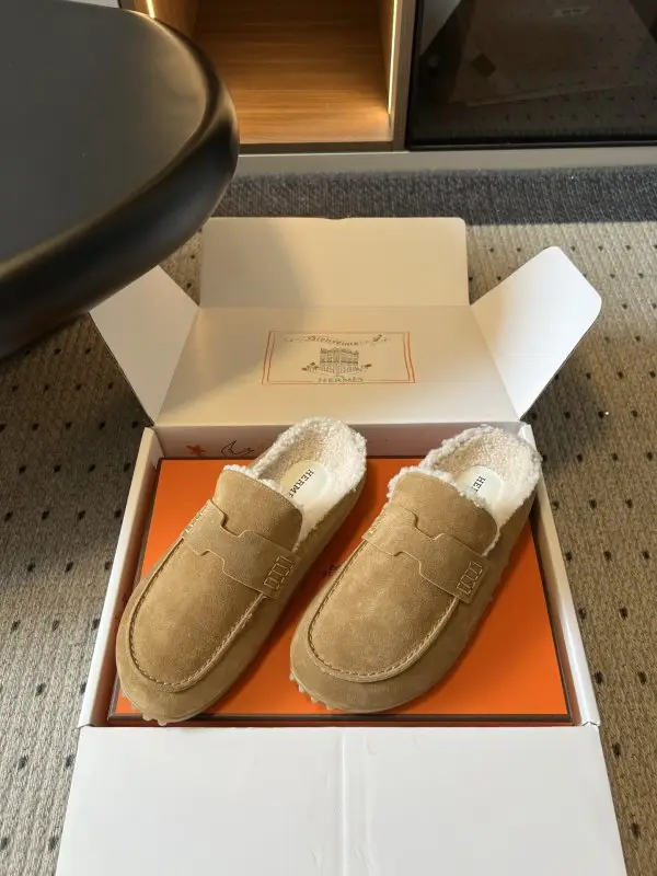 Hermes Лоферы Early Autumn на меху — Фото 2