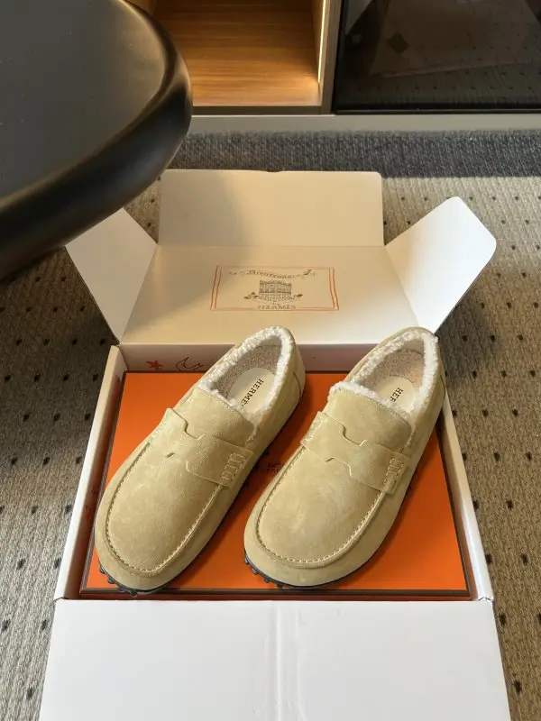 Hermes Лоферы Early Autumn on fur — Photo 2