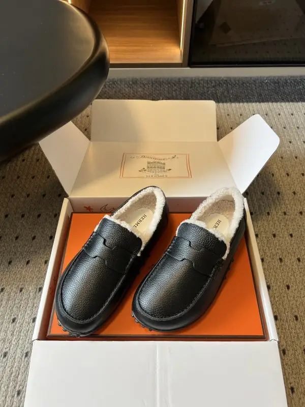 Hermes Лоферы Early Autumn на меху — Фото 2