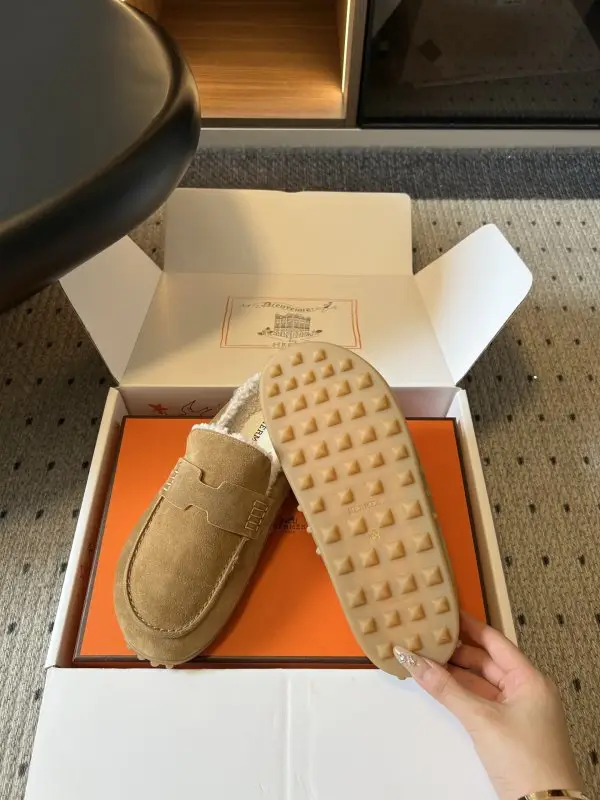 Hermes Лоферы Early Autumn на меху — Фото 3