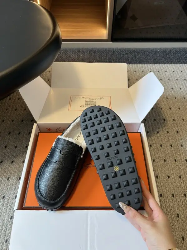 Hermes Лоферы Early Autumn на меху — Фото 3