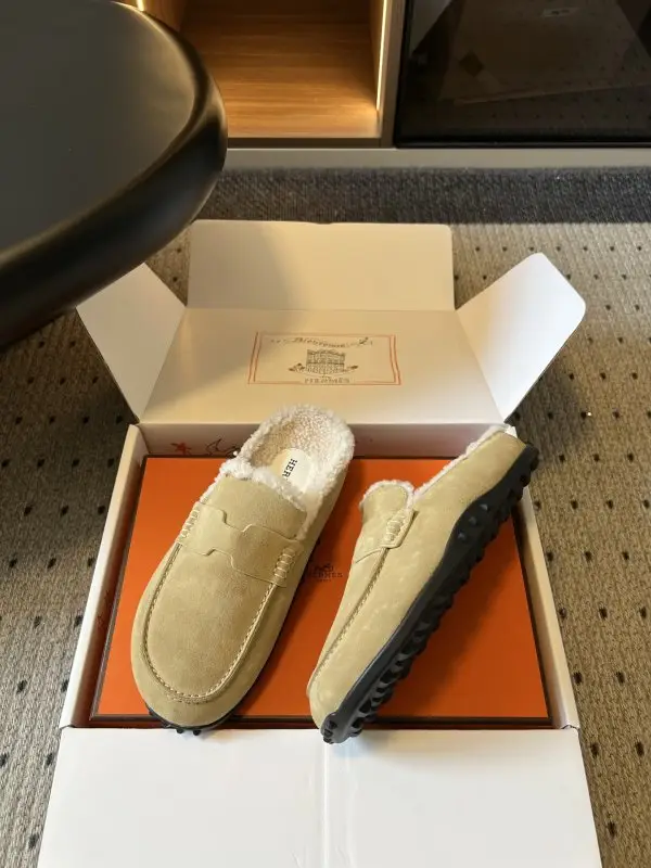 Hermes Лоферы Early Autumn on fur — Photo 4