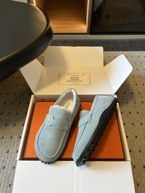 Hermes Лоферы Early Autumn на меху — Фото 4