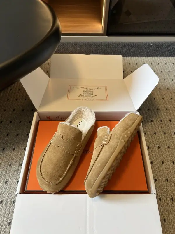 Hermes Лоферы Early Autumn на меху — Фото 4