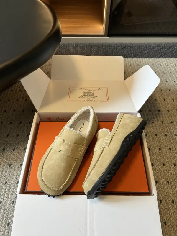Hermes Лоферы Early Autumn on fur — Photo 4