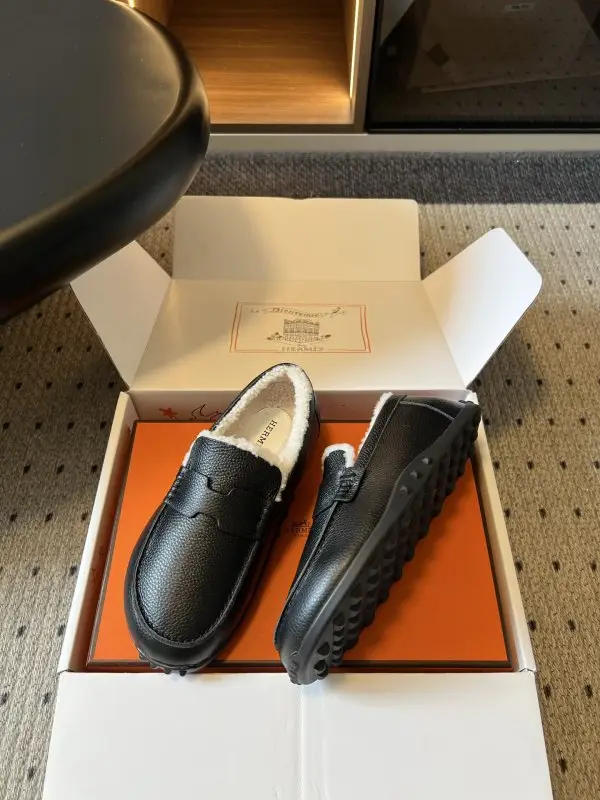 Hermes Лоферы Early Autumn на меху — Фото 4