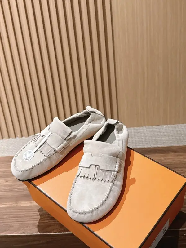 Hermes Лоферы Lazy Moccasin suede women's — Photo 4
