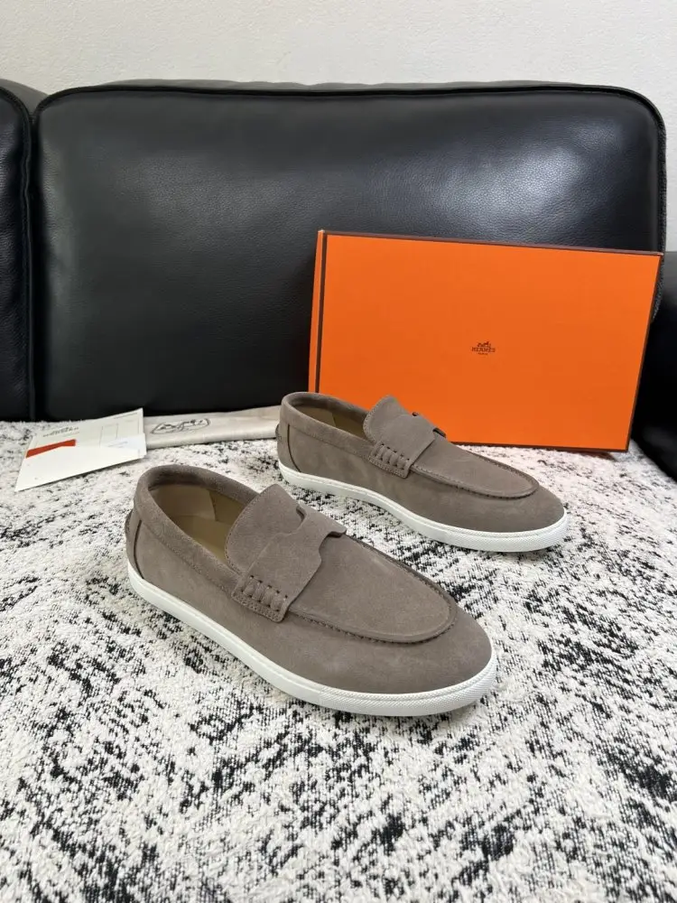 Hermes — Лоферы suede men's