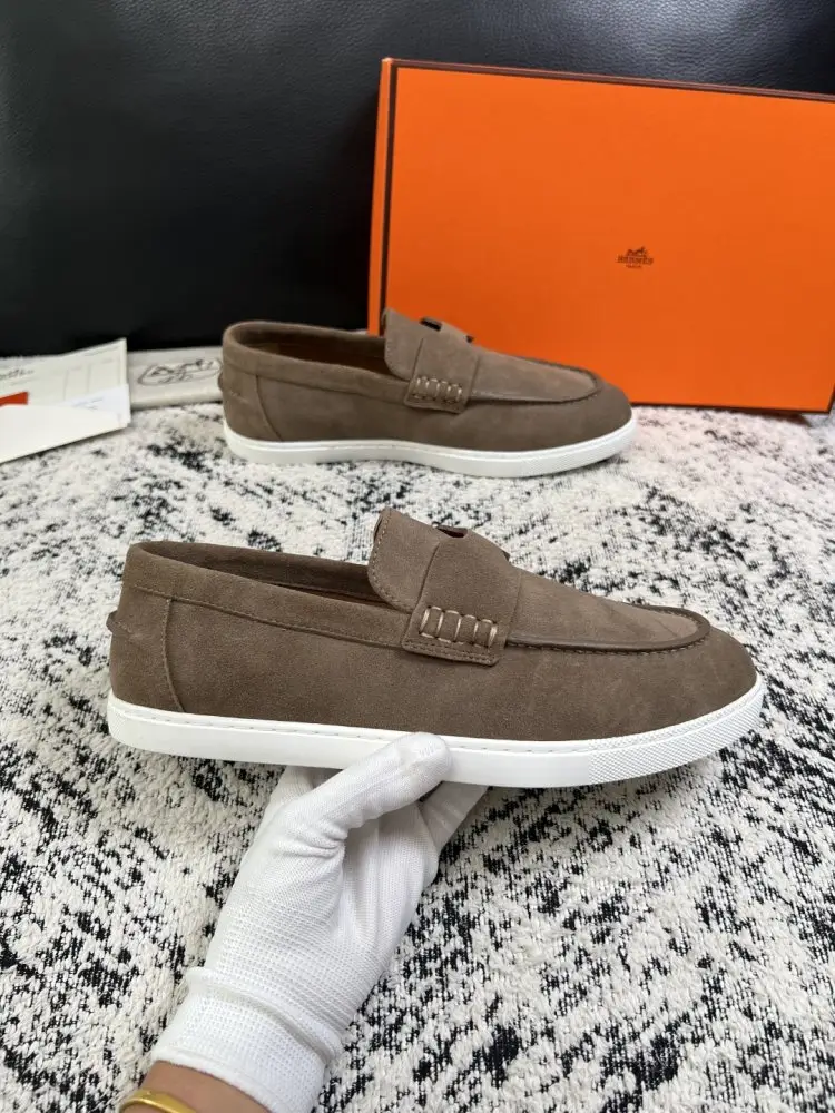 Hermes Лоферы suede men's — Photo 4