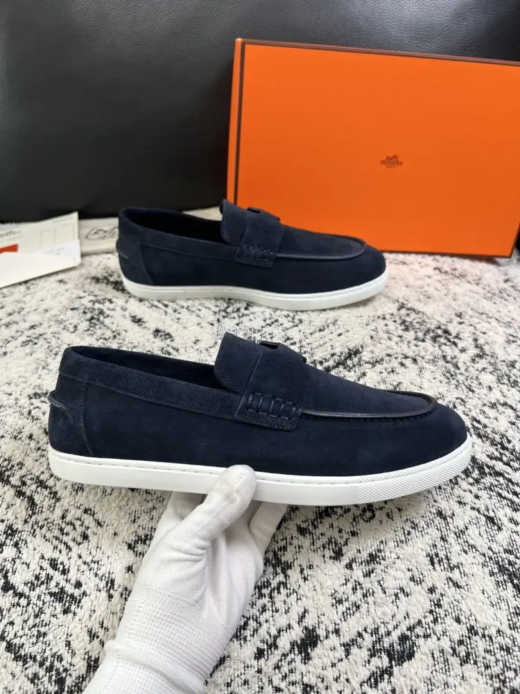 Hermes Лоферы suede men's — Photo 4