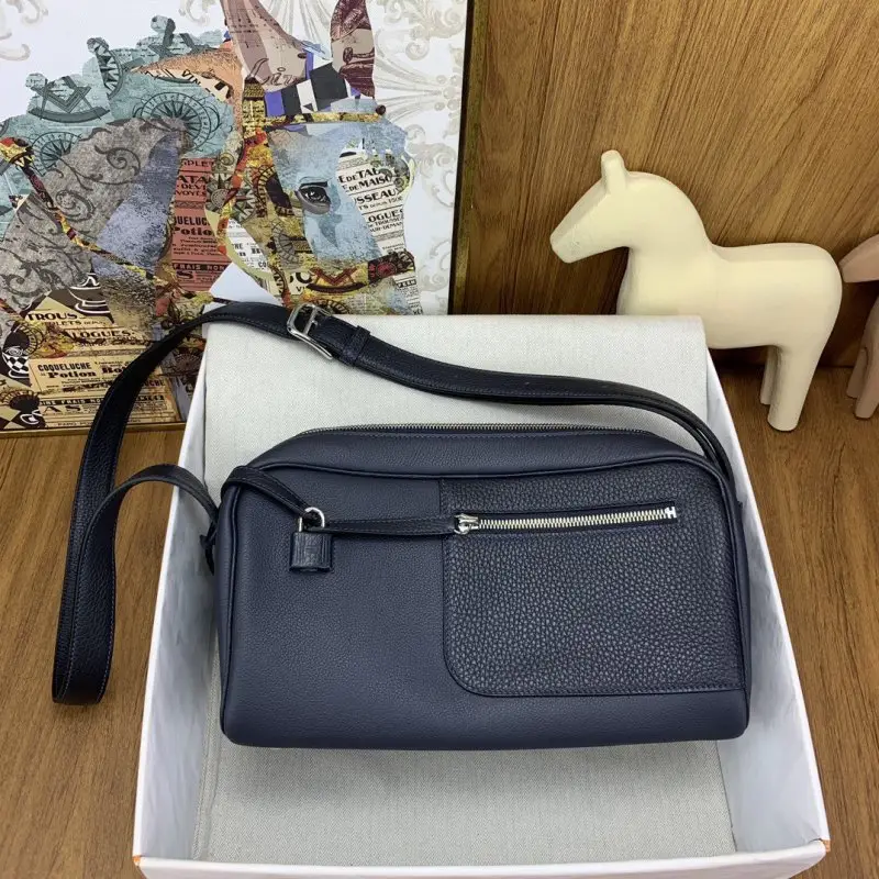 Hermes — Мужская сумка Boston Nouveau On Boby 29 см из кожи Evercolor и Clemence