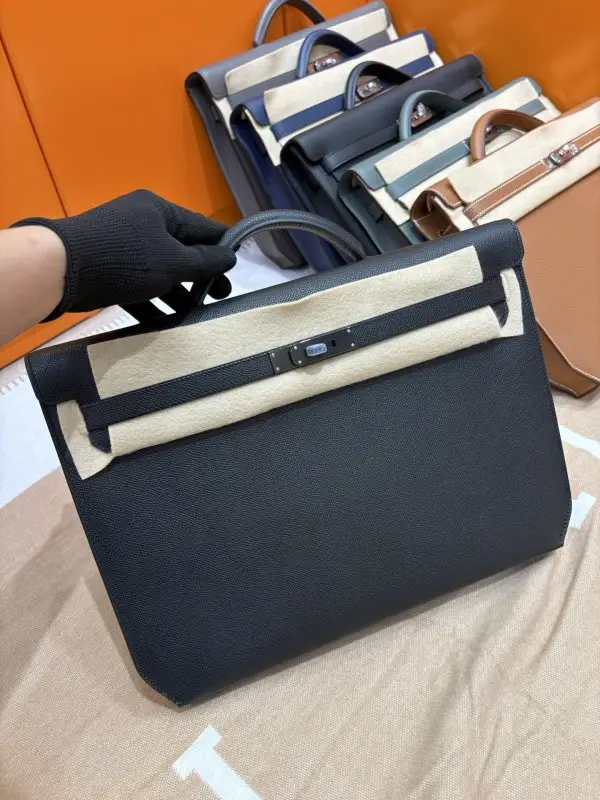 Hermes — Портфель Kelly чоловічий 36 см в шкірі Epsom