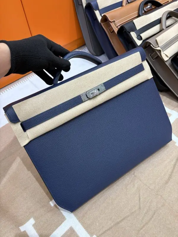 Hermes — Портфель Kelly чоловічий 36 см в шкірі Togo