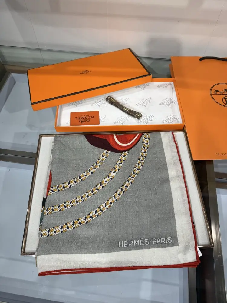 Hermes Шарф из кашемира — Фото 3