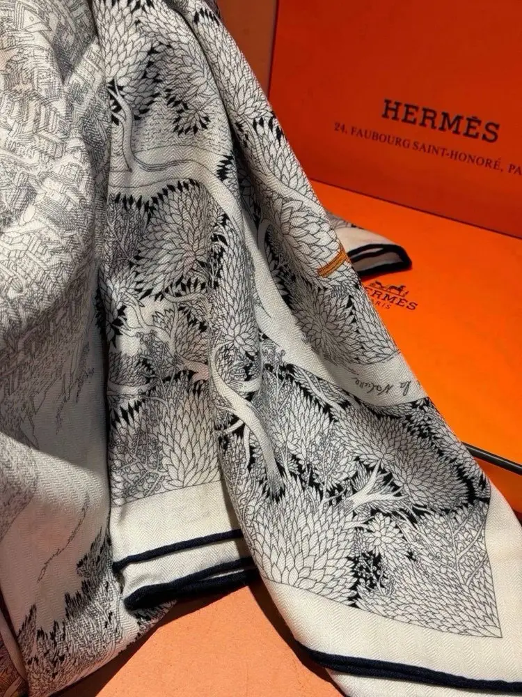 Hermes Шарф из кашемира — Фото 4